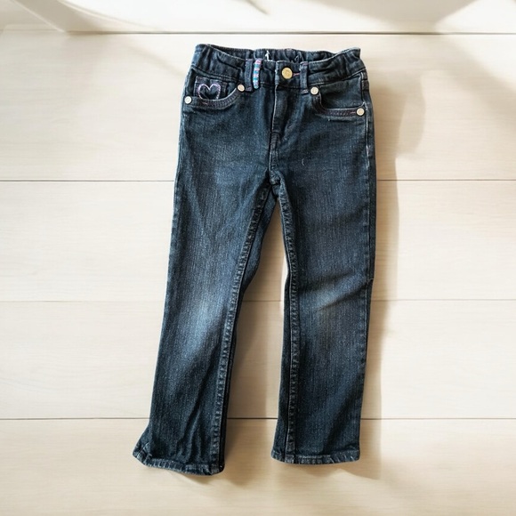 Levi's Kids Dark Wash Jeans embroidered heart pockets - Picture 2 of 6